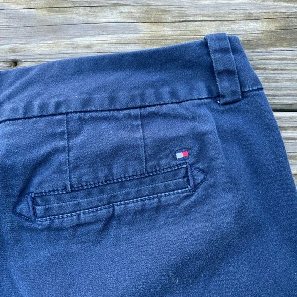 Tommy Hilfiger Women Shorts Navy Blue Chino Shorts Size 6 - Picture 5 of 8